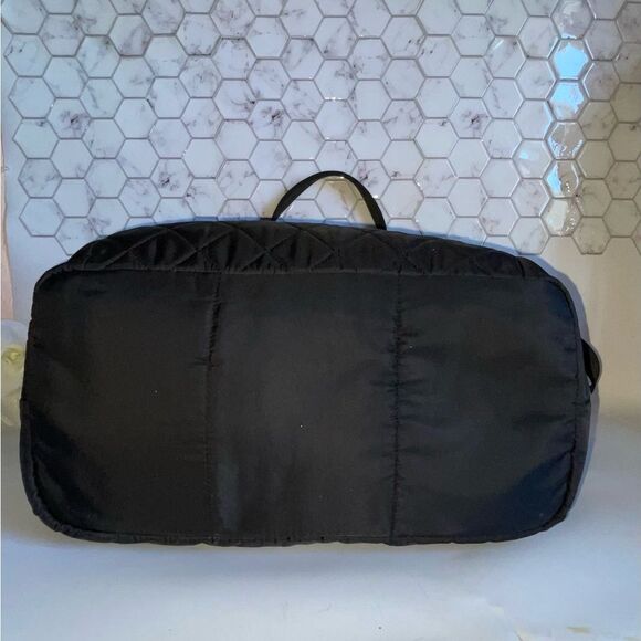 Juicy Couture Black and Pink Quilted Weekender Tote with Sporty Stripes - Picture 7 of 15